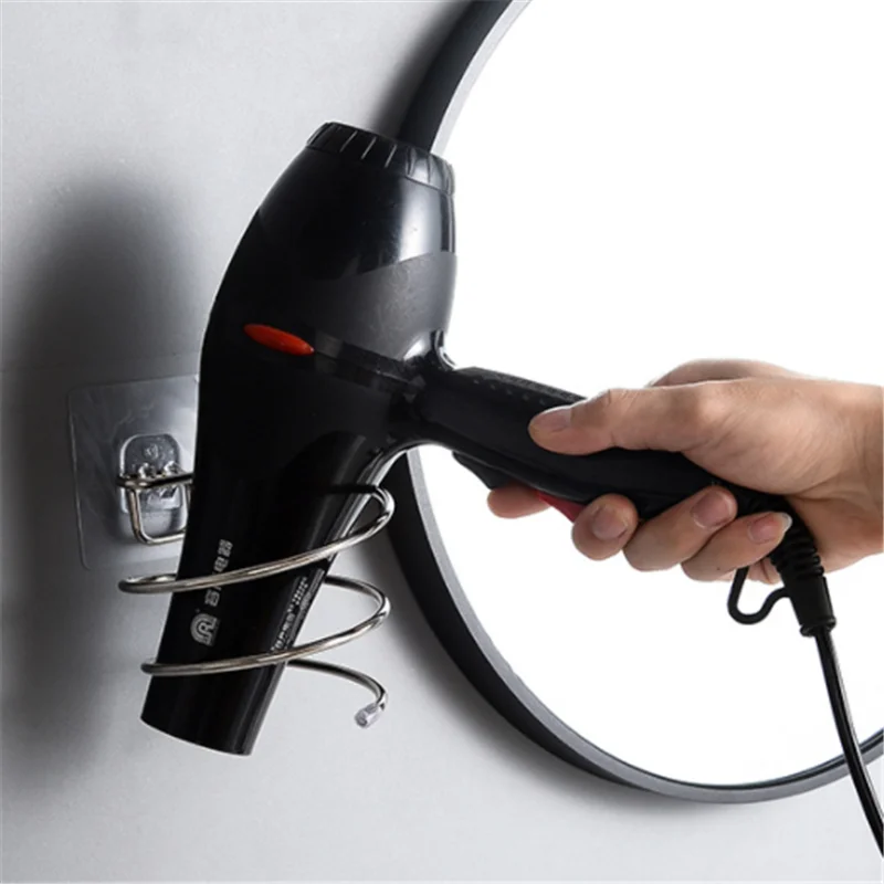 Mới Xoắn Ốc Tường Máy Sấy Tóc Treo Đồ Gác Móc Treo Sử Dụng Trong Phòng Tắm Salon Nhà Tạo Mẫu Công Cụ Khô Hơn Tổ Chức