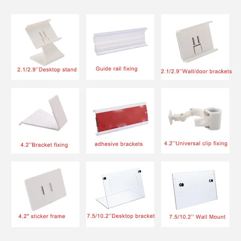 1PCS Electronic ราคาสำหรับ Eink ขาตั้งจอแสดงผลกาว/ผนัง/วงเล็บ Universal คลิปยึดสติกเกอร์กรอบ