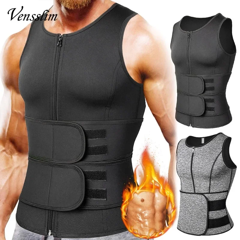 Vensslim-Chaleco moldeador de cuerpo para hombre, entrenador de cintura, camisa adelgazante, camiseta interior de compresión para Sauna y sudor, ropa moldeadora, quemador de grasa, Tops de entrenamiento