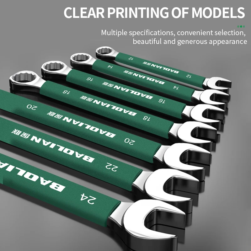 Baulian chave durável 8-30mm flores de ameixa chave de combinação aberta em dois sentidos chave dupla rápida ferramentas de reparo automático