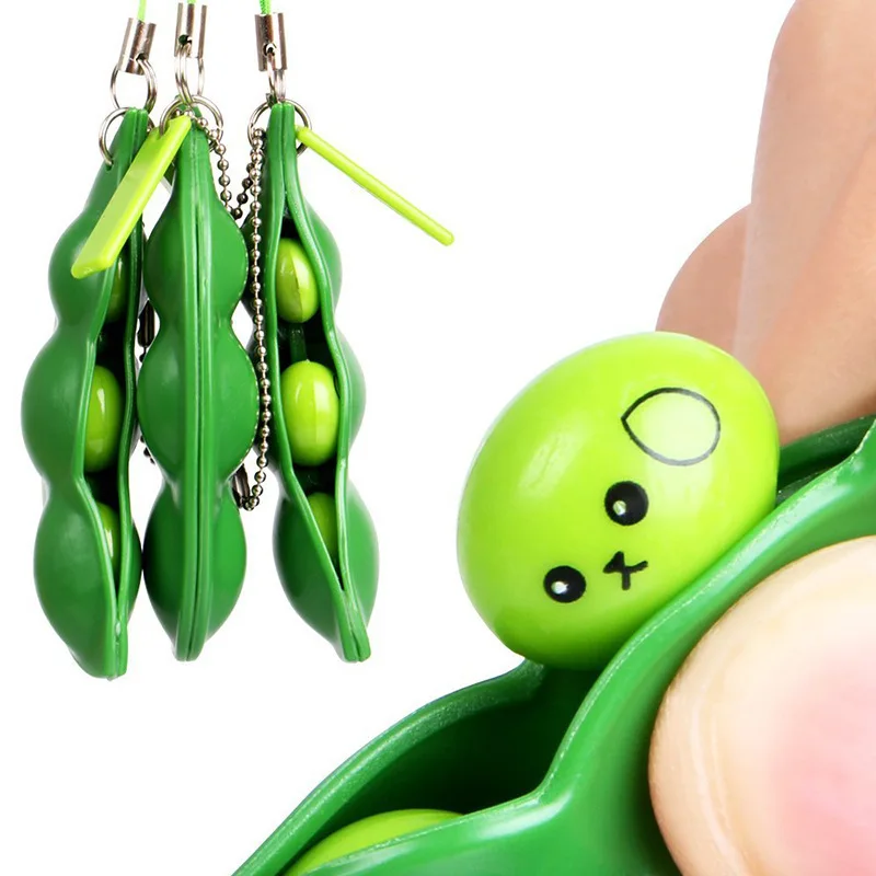 Cảm Giác Đồ Chơi Đậu AntiStress Co Giãn Dây Đẩy Squishy Dây Chuyền Bật Cube Rainbow Bóng Mini Bóp Đồ Chơi Dành Cho Người Lớn Trẻ Em quà Tặng