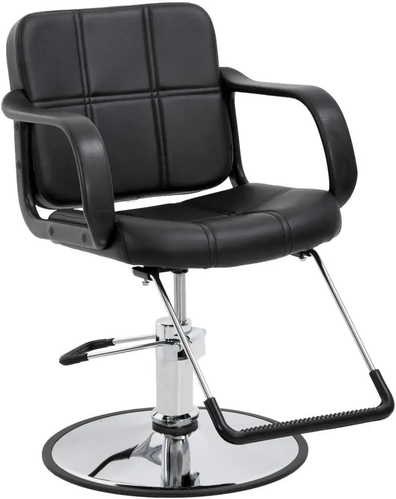 Styling Heavy Duty Beauty Swivel Hydraulic Pump Profession Shampoo Hair Cutting Barber Salon Chair, Black