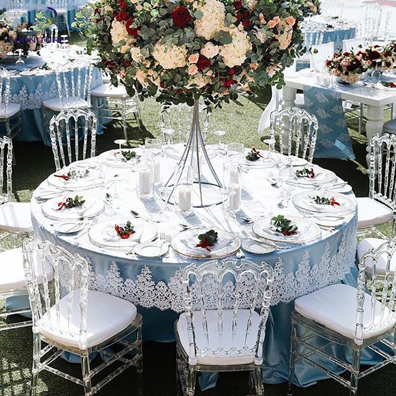 Chiavari-silla desmontable de resina acrílica, sillón de cristal transparente, para boda, Fiesta en Hotel, 100 unidades