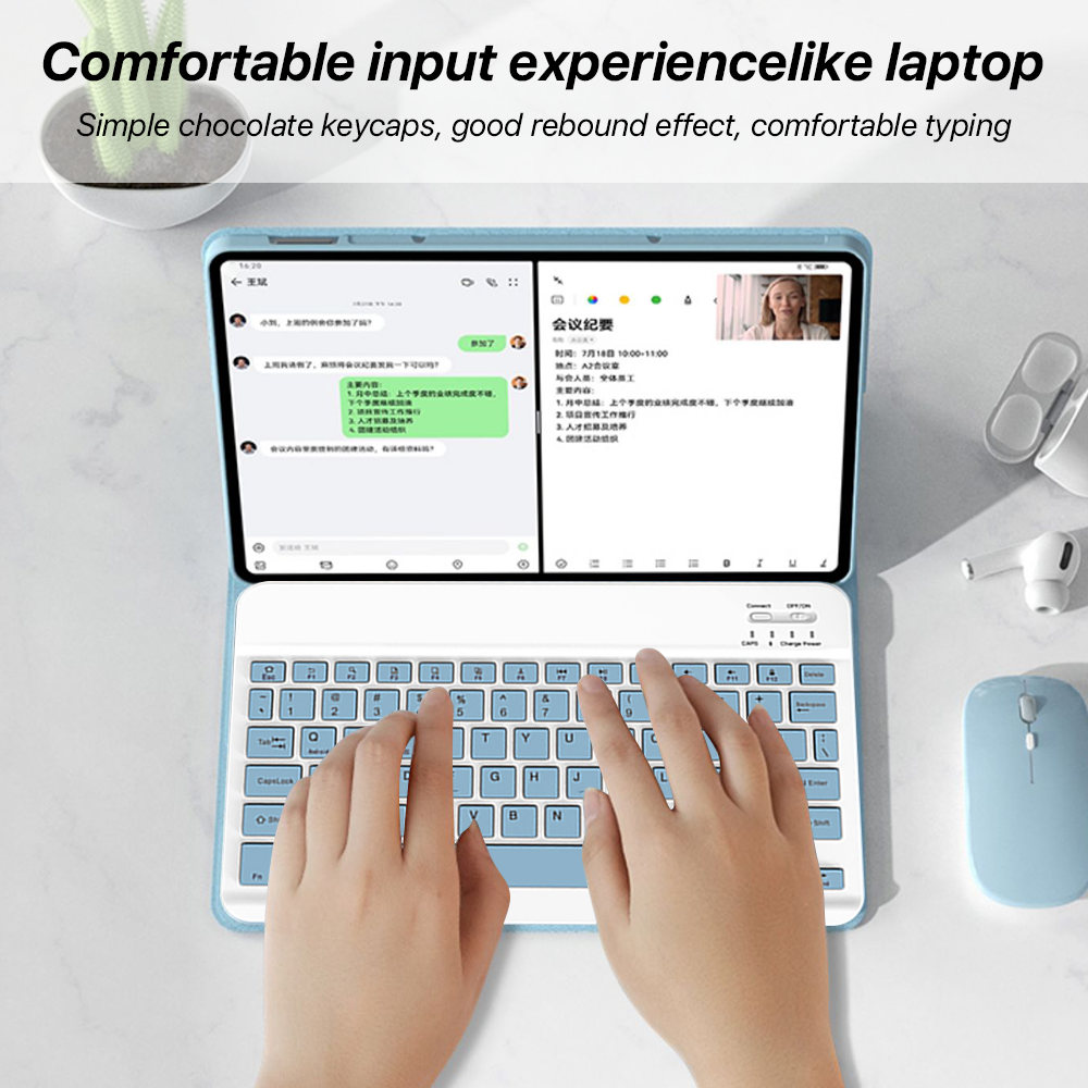 Funda para iPad 2024 Air de 11 pulgadas con cubierta para teclado Bluetooth, accesorios para iPad, teclado y ratón mágicos con retroiluminación, 2024