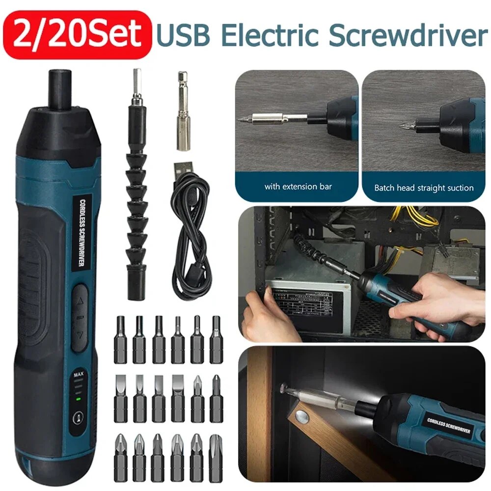 Mini bezprzewodowy wkrętak elektryczny 1300mah regulacja akumulatorowa wielofunkcyjna wiertarka elektryczna demontaż narzędzia do naprawy momentu obrotowego