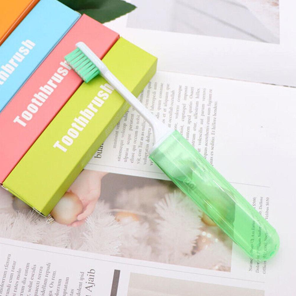 Portable Folding Toothbrush Super Soft Bristle Travelling Travel Outdoor Take To Camping Easy Toothbrush Fold Hiking Teethbrush