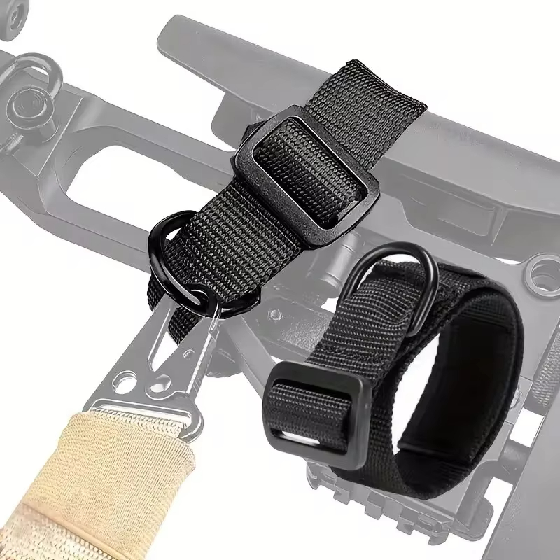 DIZETION Adattatore per imbracatura tattica durevole con anello a D e cinturino in nylon multifunzionale per caccia e attività all'aperto