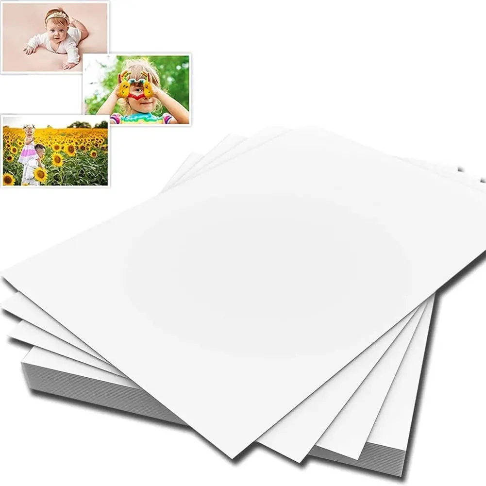 Papier Photo A4(8.27 "× 11.7"), papier Photo brillant imperméable pour papier Photo, format A4 230gsm, papier de carte gaufré étanche, papier Photo à jet d'encre