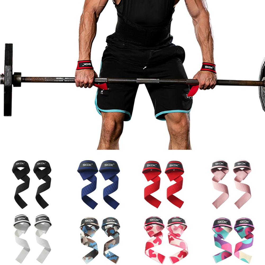 Correas de levantamiento de pesas de silicona, correas antideslizantes para levantamiento de muñeca, correas de mano para Crossfit, empuñaduras, soporte de entrenamiento para levantamiento de pesas A8V7