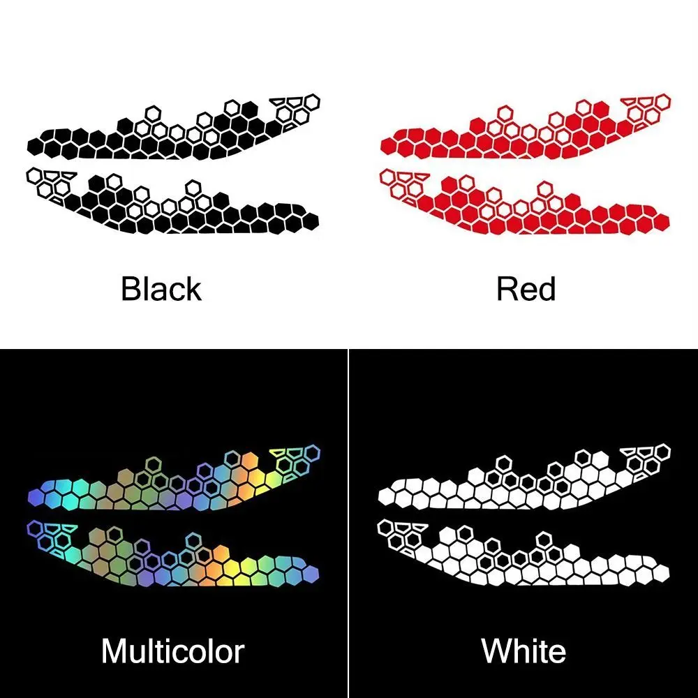 Motorcycle Honeycomb Decals Reflective Stickers Multicolor Decorative Sticker Motorbike Bumper Ornament Modification Accessories