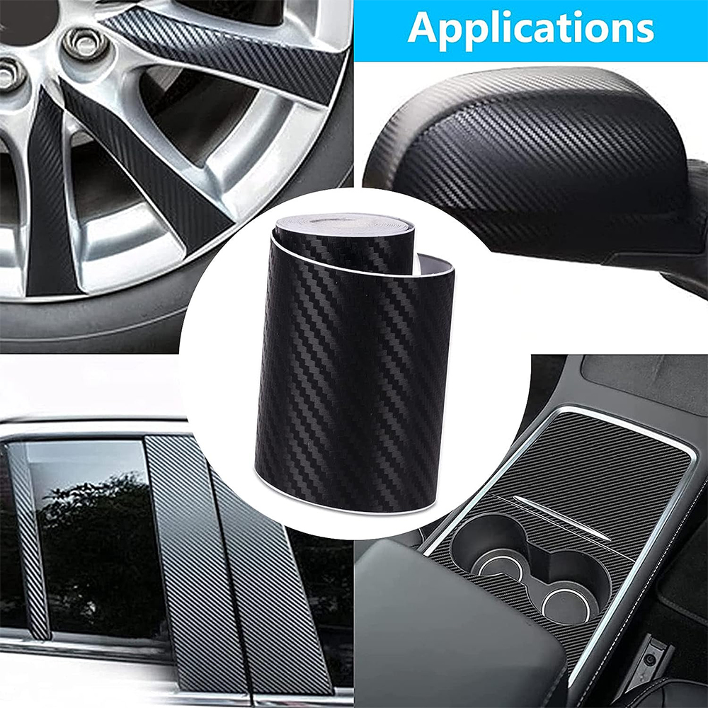 Auto Tür Kantenschutz Einstiegsleisten Schwarz Wasserdicht 3D Carbon Faser Anti Kollision Film Scratch Abdeckung Streifen Aufkleber Wasserhahn