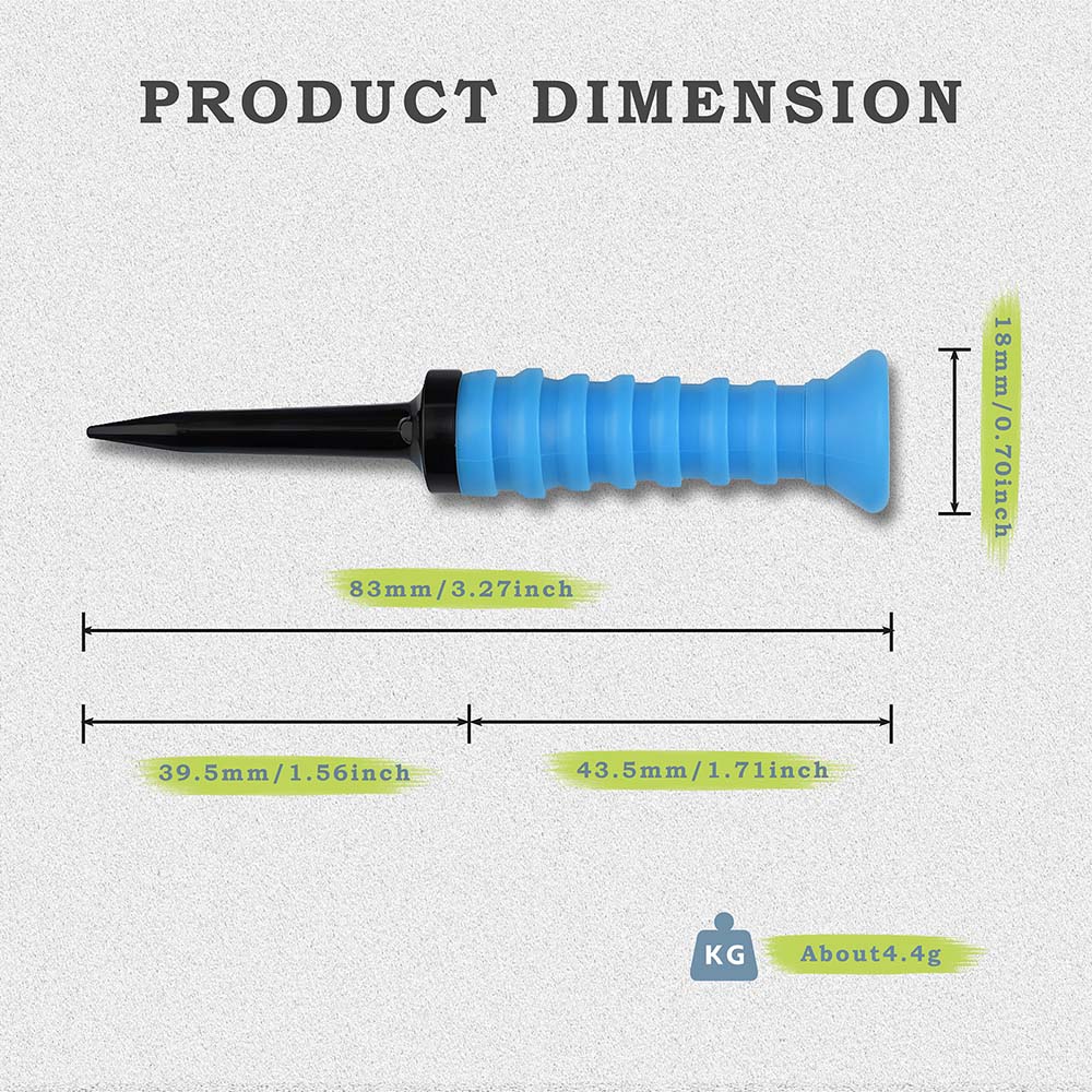 プレミアム弾性ゴルフティー 5 個 - 83mm/3.24 インチゴムボールティーホルダー - 耐久性と柔軟性のあるゴルフアクセサリー
