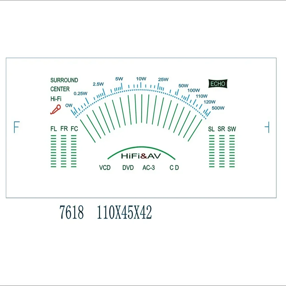 Display fluorescente VFD multimediale con frequenza audio musicale 2024 per altoparlanti e amplificatori, scheda driver e schermo fluorescente