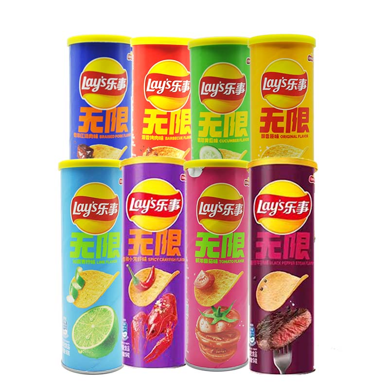 Lay's Potato Chips 3.18oz(90g)*2 bottles  Leisure TV series satisfy cravings, office puffed snacks