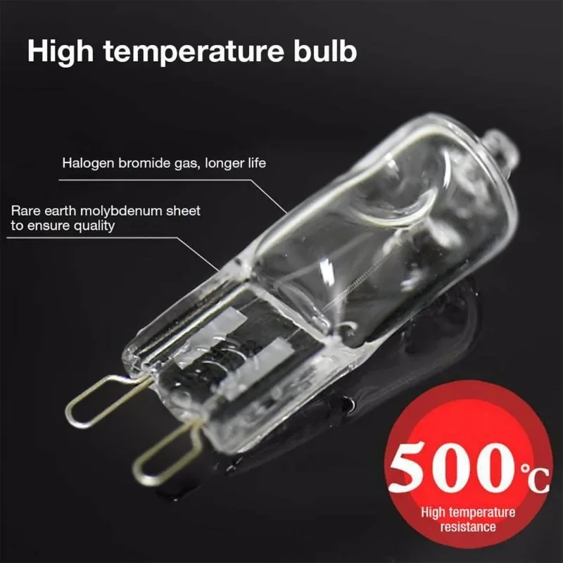 Hot 10/20/25/40W G9 Oven Light High Temperature Resistant 110V/220V Halogen Bulb Lamp for Refrigerators Ovens Fans