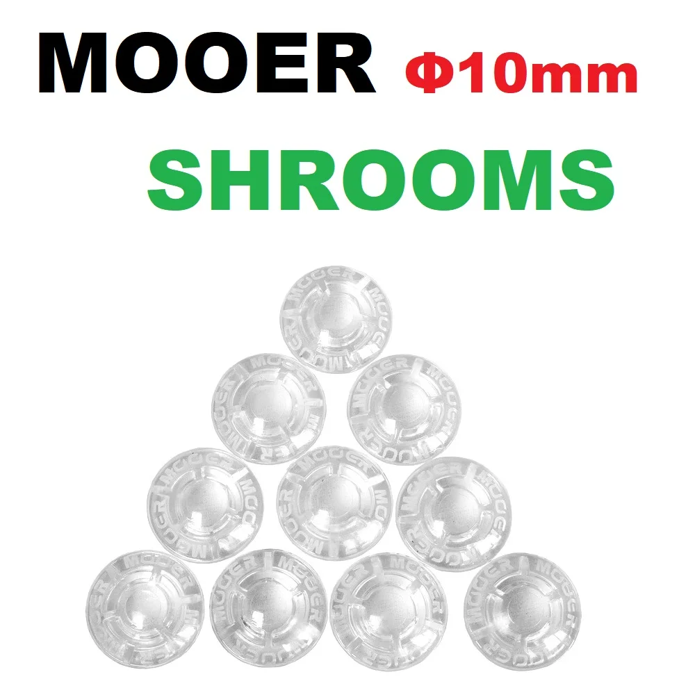 10 Uds Mooer SHROOMS Toppers de interruptor de pie parachoques de plástico caramelo Protector de Pedal de efectos de guitarra eléctrica