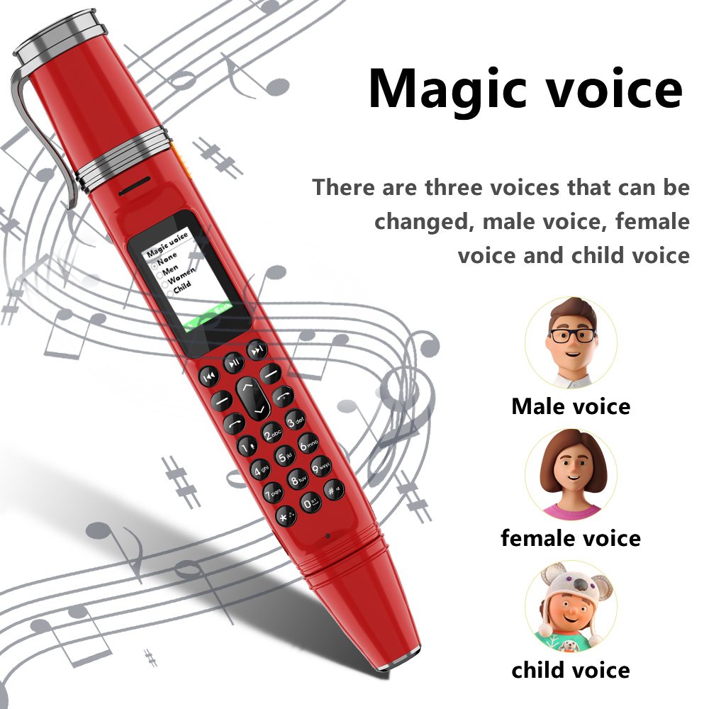 SERVO K07 Plus Điện Thoại Di Động Mini Bút Dual SIM Camera Quạt Trình Quay Số Bluetooth Đài Phát Thanh Đầu Ghi Magic Thoại ĐTDĐ Chờ Lâu thời Gian