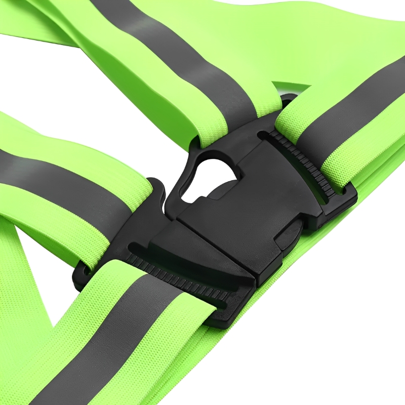 Gilet di sicurezza riflettenti ad alta elasticità Strisce per giacca con gilet elastico regolabile leggero per il controllo del traffico Corsa Equitazione