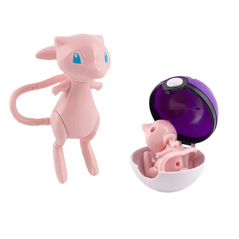포켓몬 피규어 Dragonite Gengar Mew Snorlax Lapras Pokeball 엘프 공 변형 장난감 피카추 몬스터 교육 인형 어린이 선물