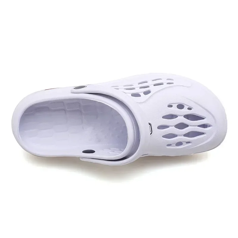 Sandálias masculinas de verão, leves, eva, sapatos casuais, buraco, tamancos, amantes, casa, jardim, ar livre, praia, chinelos planos, tamanho grande 45