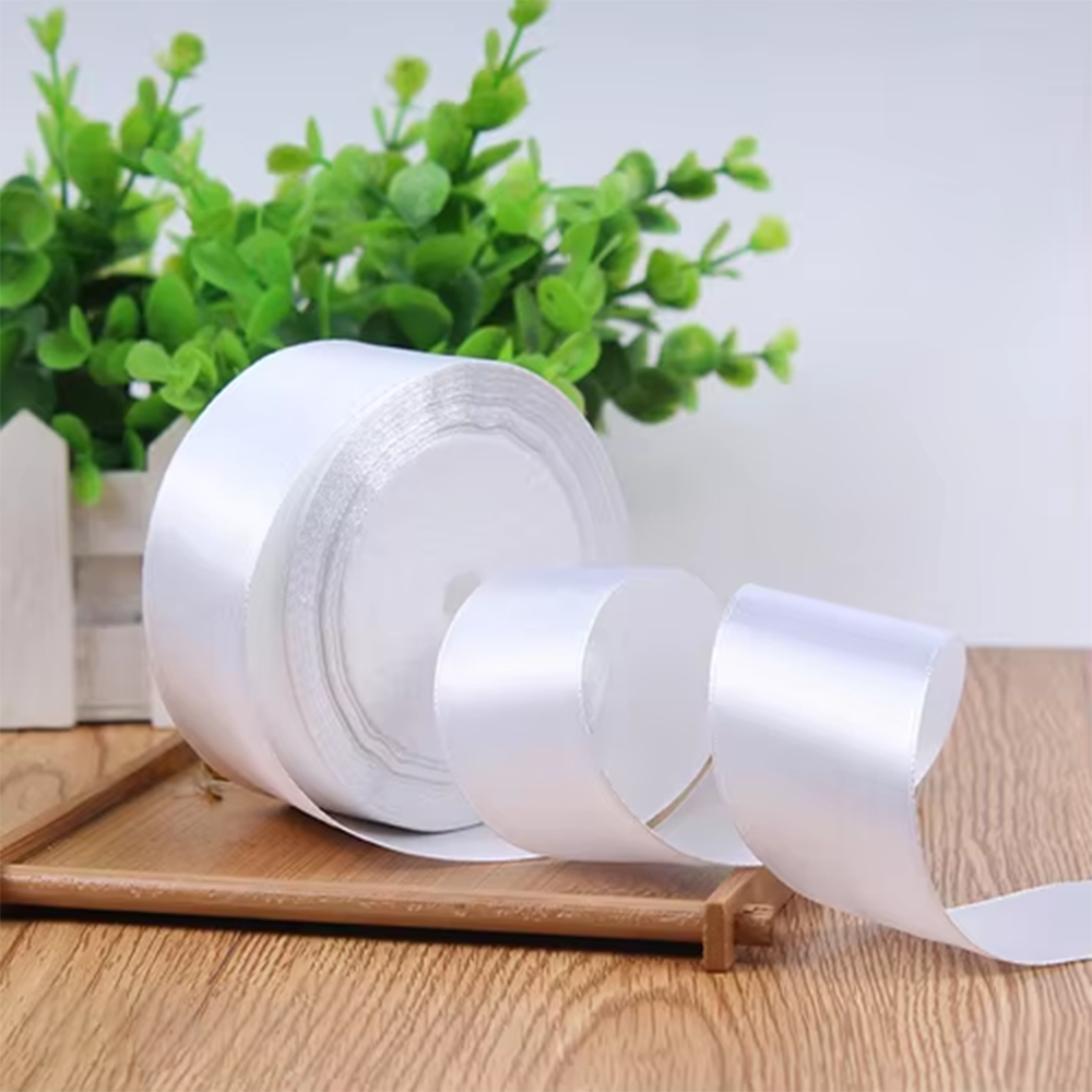 25mm Satin Ribbons DIY Artificial Silk Crafts Supplies Sewing Accessories Scrapbooking Material Gift Box Belt