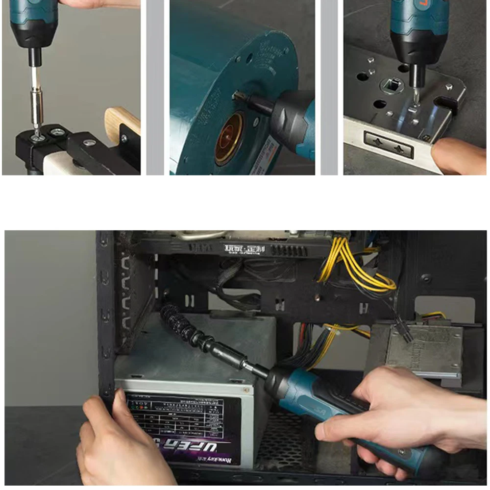 Akku-Elektroschrauber, wiederaufladbar, 1300 mAh Lithium-Akku, Mini-Bohrmaschine, 3,6 V, Elektrowerkzeug-Set, Haushaltswartung, Reparatur