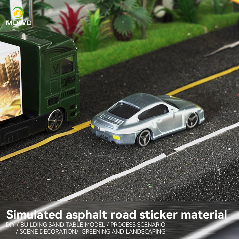5 cm 10 cm grijs modelspoorwegtape met zelfklevende achterkant landschap land diaroma-indeling