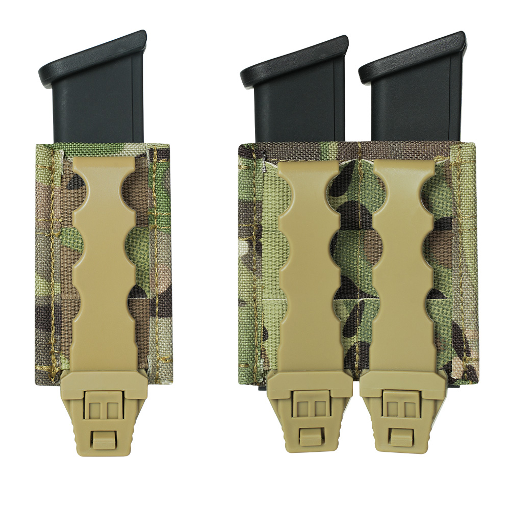 MOLLE Mag Pouch FAST 9MM Pojedyncza/podwójna torba na magazynki Polowanie Gry CS Uchwyt na miękki materiał powietrzny z nylonowym klipsem podtrzymującym