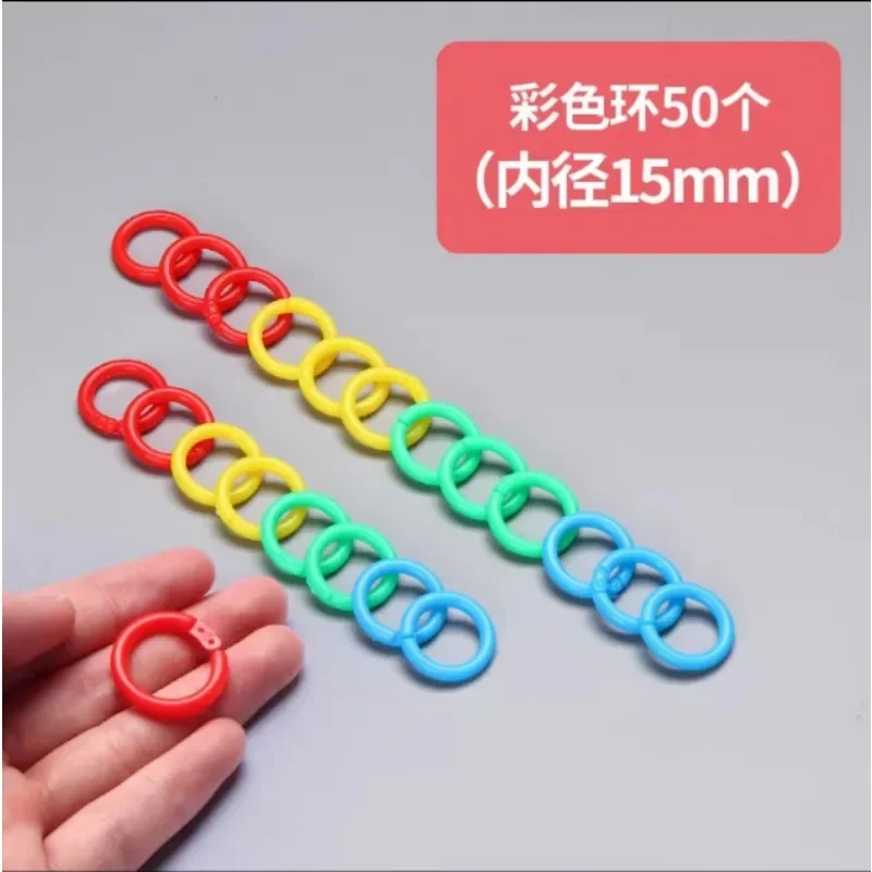 プラスチックリングバインダー、DIYでお買い物、ルーズリーフブック、オフィスバインディング用品、フォトアルバム、開口部、50個、15mm