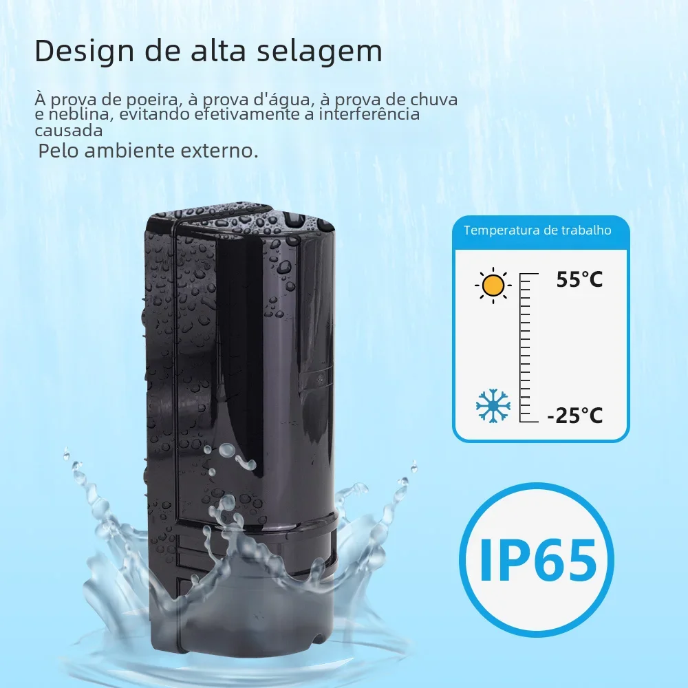 Sensor infravermelho de feixe duplo Meian, detector de barreira com fio de 100M, detector de feixe infravermelho, conversão de 8 frequências, display digital