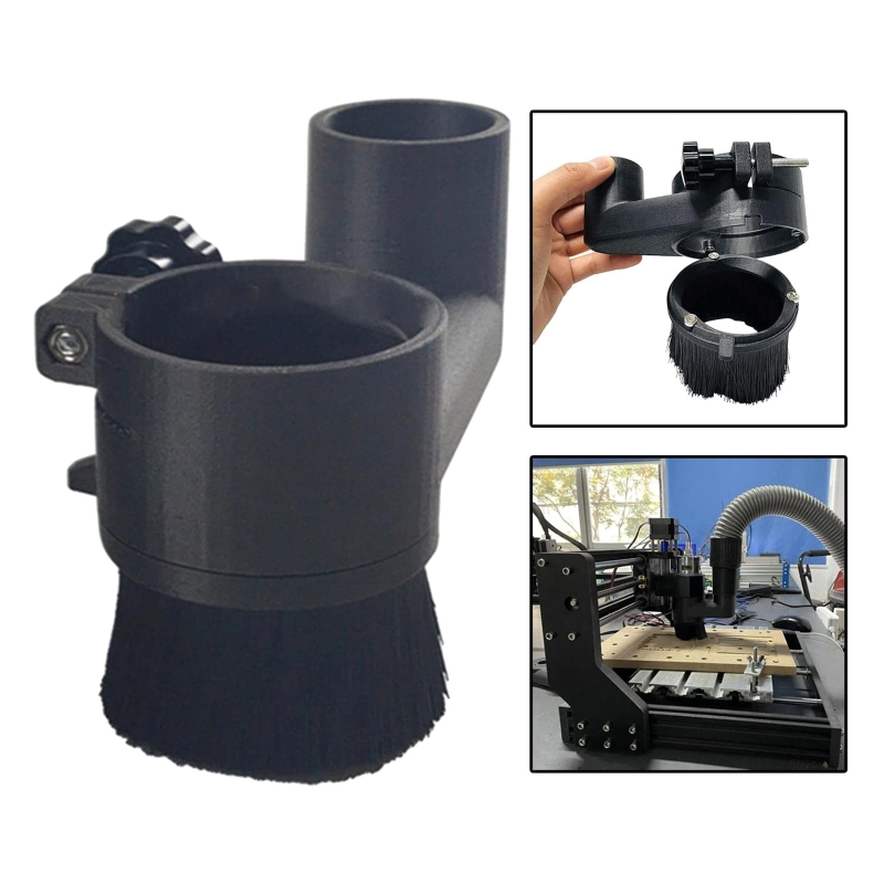 Dwan 라우터 먼지 커버 신발 52mm /65mm /80mm 조각 기계 용 스핀들 브러시 클리너 목공 도구 먼지 커버