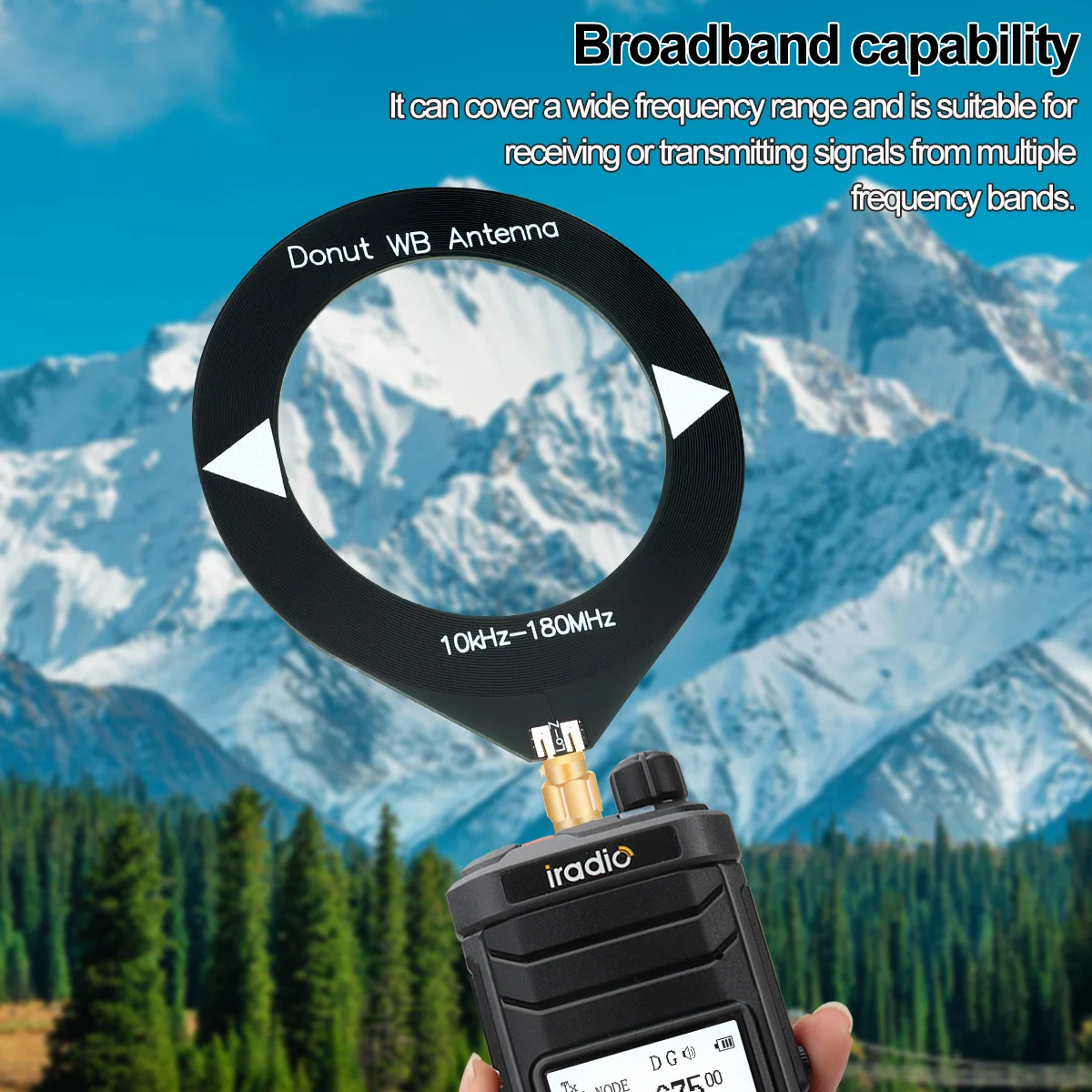 Mini círculo donut antena sw am/mw wb médio onda curta recepção de banda larga para radio BJ-8300 UV-98 plus radtel RT-920 RT-880