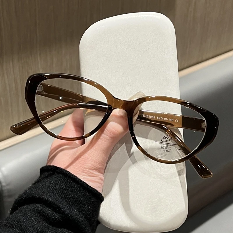 Gafas de miopía con diseño de ojo de gato para hombre y mujer, lentes transparentes Retro, diseño de lujo, a la moda, 0-1,0-4,0