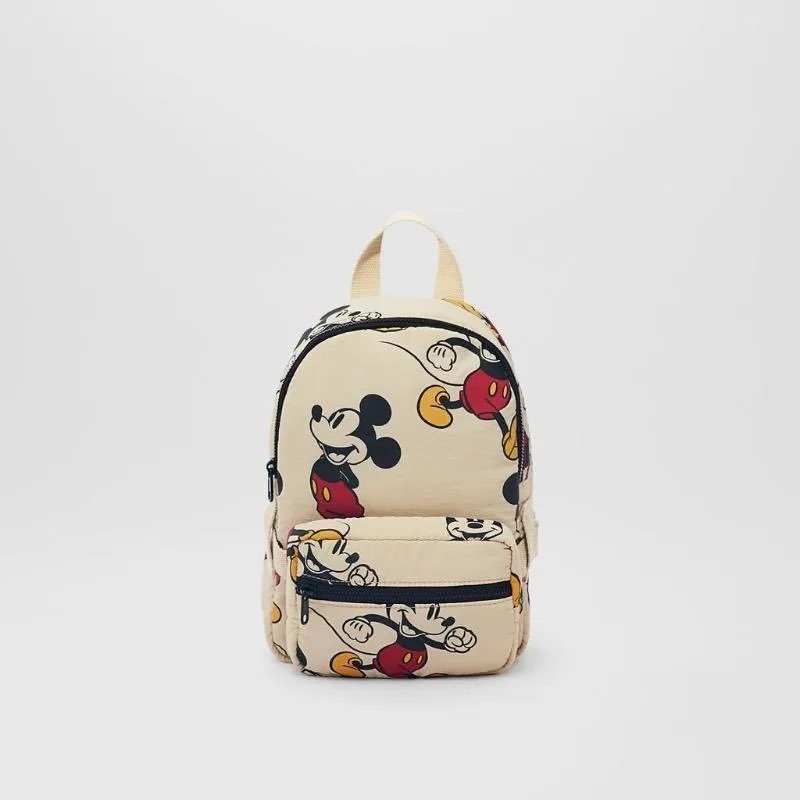 Disney Cartoon Topolino Zaino alla moda carino Borsa da scuola in tela Minnie da donna Zaino di grande capacità per ragazze Mochila