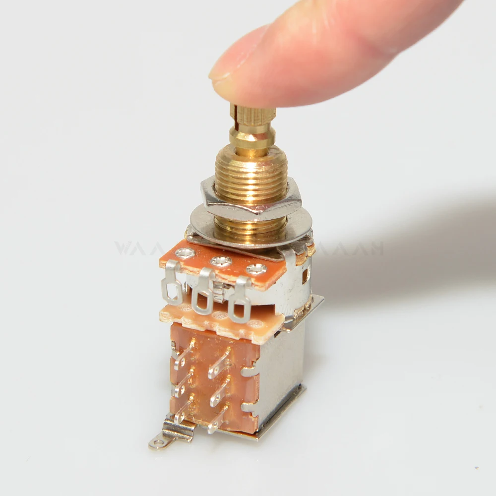 1 Chiếc Đàn Guitar Đẩy/Đẩy Chiết Áp A250K/B250K/A500K/B500K Đồng Ngắn Dài Chia Trục Mới phiên Bản Không Dây Kéo Nữa