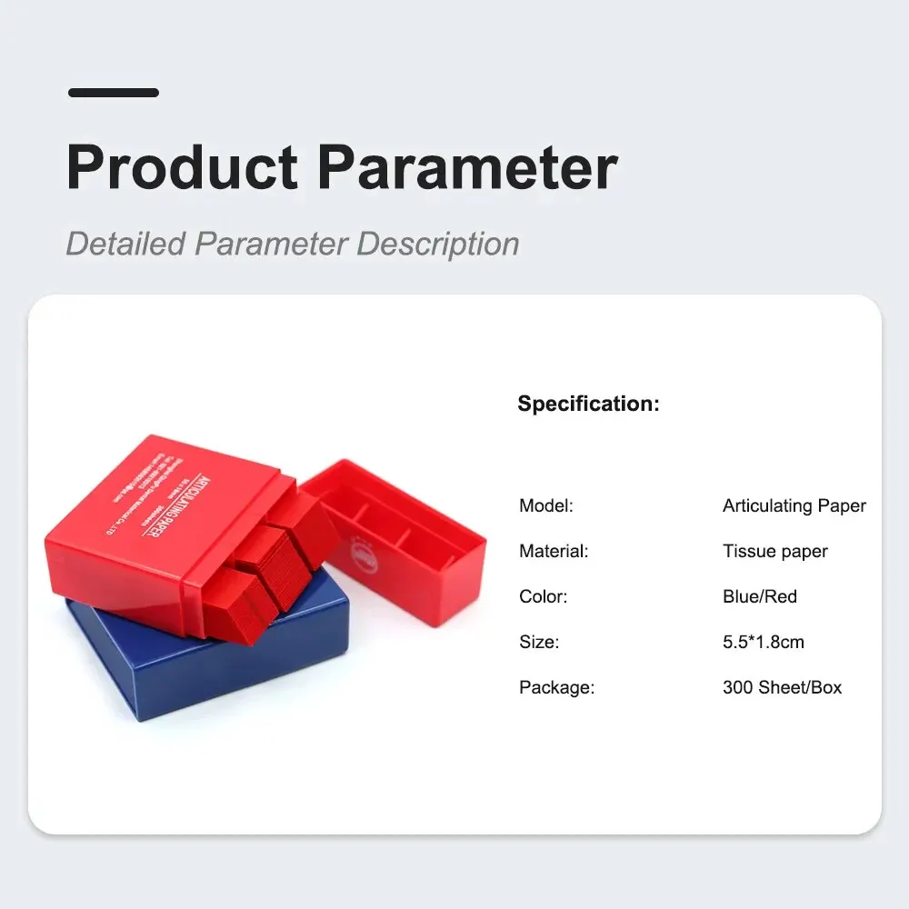 Papel articulado dental dentista azul vermelho dupla face tiras de mordida denspay oral dentista clareamento dos dentes ferramentas de materiais dentários