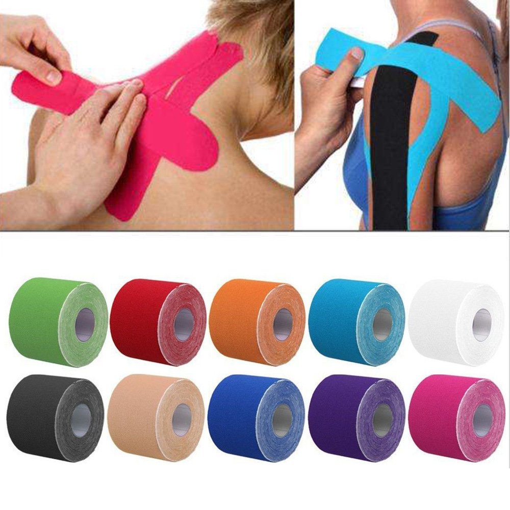 Cinta de kinesiología, cintas de agarre, recuperación atlética, rodillera elástica, alivio del dolor muscular, rodilleras, vendaje de soporte, Fitness