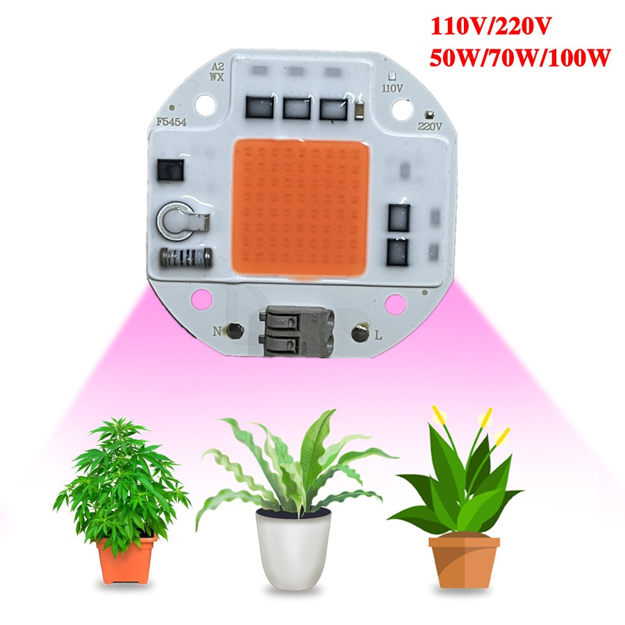100 ワット 70 ワット 50 ワット COB LED 成長ライト溶接無料 220 V 110 V LED チップ植物成長用ライトテントフルスペクトル LED フィトランプ