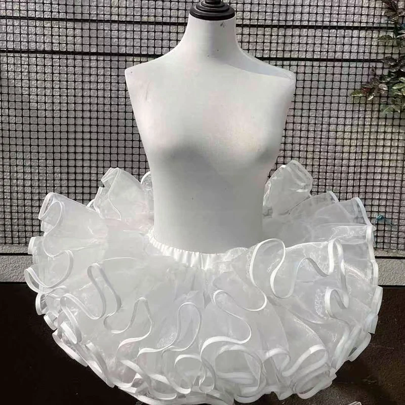 Enagua súper relleno de Lolita con cintura ajustable, hasta 106cm, falda violenta sin hueso, soporte de hilo suave, trasero de pato corto, Japón