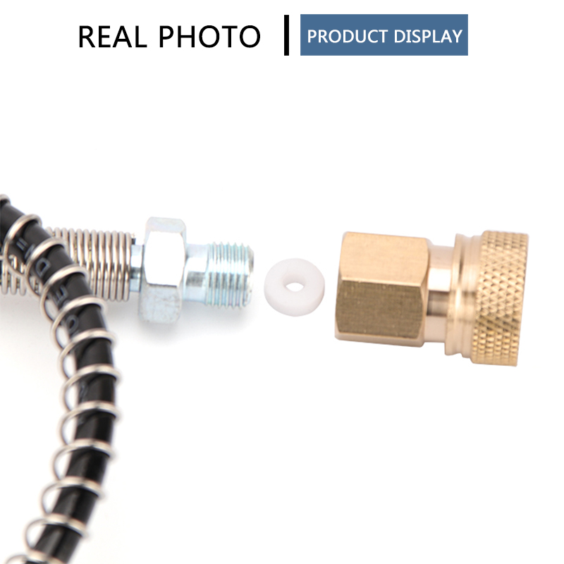 Pompe pneumatique haute pression de 100cm, tuyau en Nylon de remplissage d'air, filetage M10x1 avec deux filetage M10x1, déconnexion rapide 40mpa 6000psi