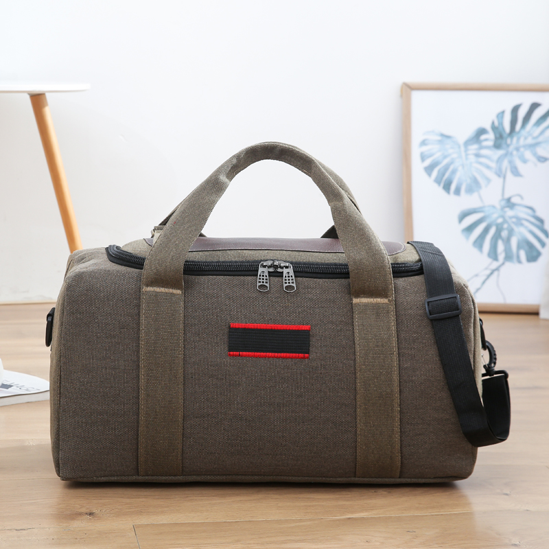 Bolsa de Lona de Capacidade Extra ande Bolsa de Viagem Masculina Bolsa de Mão Fena para Viagens e Transporte de Cobertores