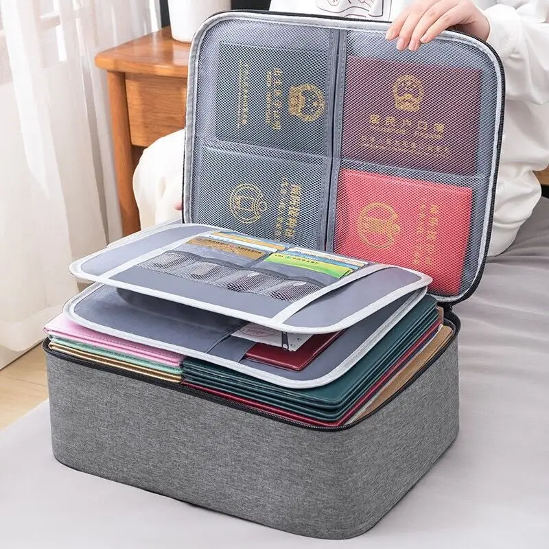 Tài Liệu Người Tổ Chức Cặp A4 Thư Mục Giá Đỡ Nam Nữ Phối Túi Ví Hộ Chiếu Nhà An Toàn Chức Năng Lưu Trữ Tập Tin Ốp Lưng