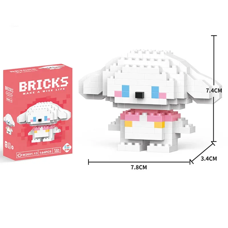 Sanrio Hello Kitty Building Blocks Cartoon Character Melody Assembled Model building block Dolls Toys Children Gifts