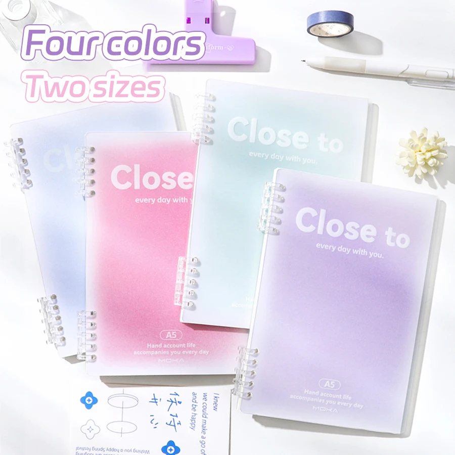 B5/A5 Loseblatt-Notizbuch, 60 Blatt, mit Bindemittel ausgekleidetes Buch, Kawaii-Notizset, koreanisches Briefpapier, Schule, Bürobedarf, Studenten, Schreiben