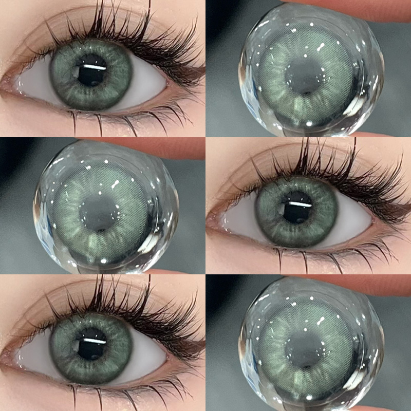 YIMEIXI 1 Pair New Myopia Lenses Colored Contact Lenses for Eyes With Degrees Prescription Blue Pupil Beauty Makeup Eye Lenses