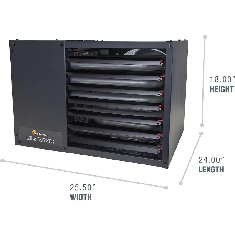 Big Maxx MHU80NG Natural Gas Unit Heater, 80,000 BTU, Black