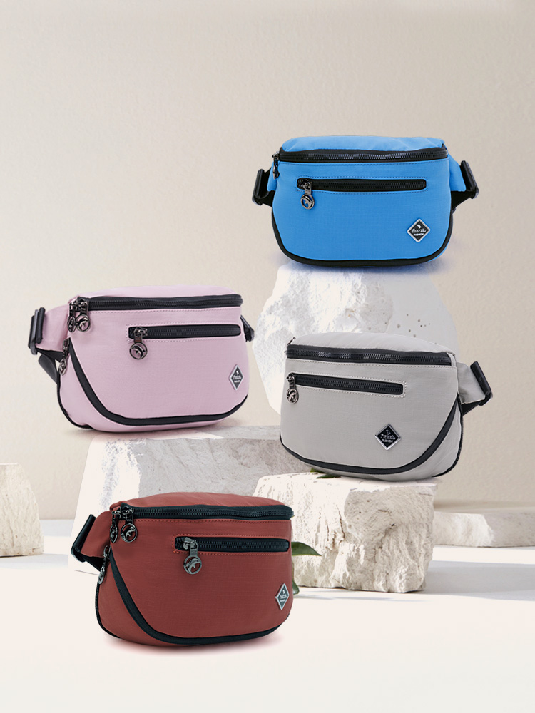 Frazzil カジュアルスポーツウエストバッグ女性のアウトドアハイキング多機能ランニングバッグ登山レジャー小さな布バッグ