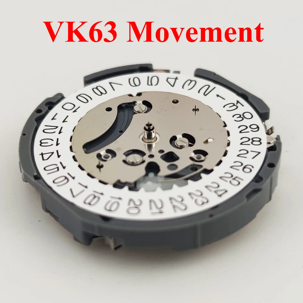 VK63 Quarzuhrwerk Datum 3-Uhr-Chronograph für VK63 Uhrwerk Uhren Reparaturwerkzeug