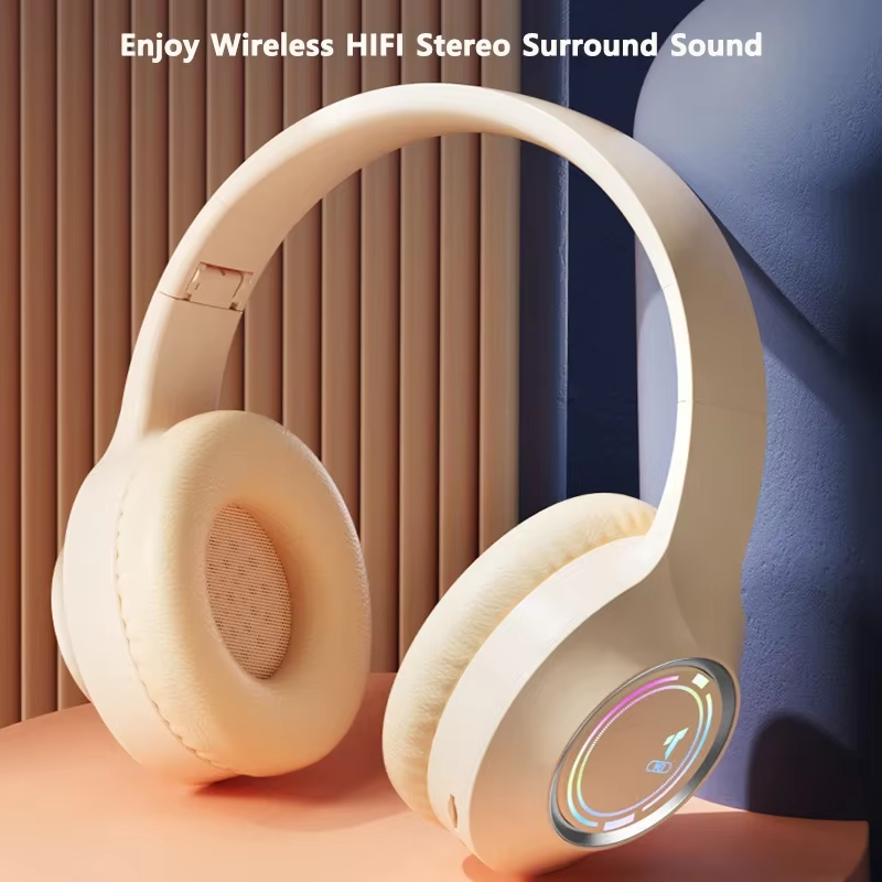 M3 Licht emittierendes Bluetooth-Headset, zusammenklappbare LED-Karte, kabelloses Headset, Typ-C-Aufladung, Spiel im Büro mit mehreren Szenen