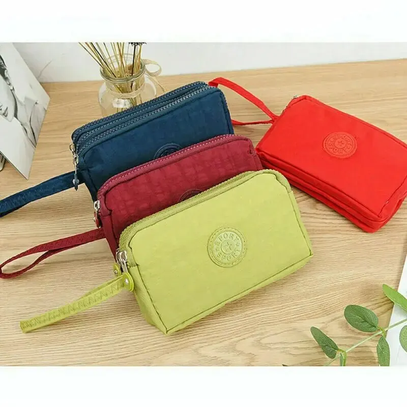 กระเป๋ากระเป๋าสตางค์แบบบางคล้องมือ dompet koin สำหรับผู้หญิงกระเป๋าใส่โทรศัพท์มีซิปกระเป๋าใส่เหรียญ
